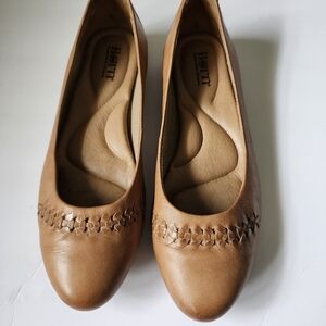 Born Madeline Tan Braided Leather Round Toe Ballet Flats 9M